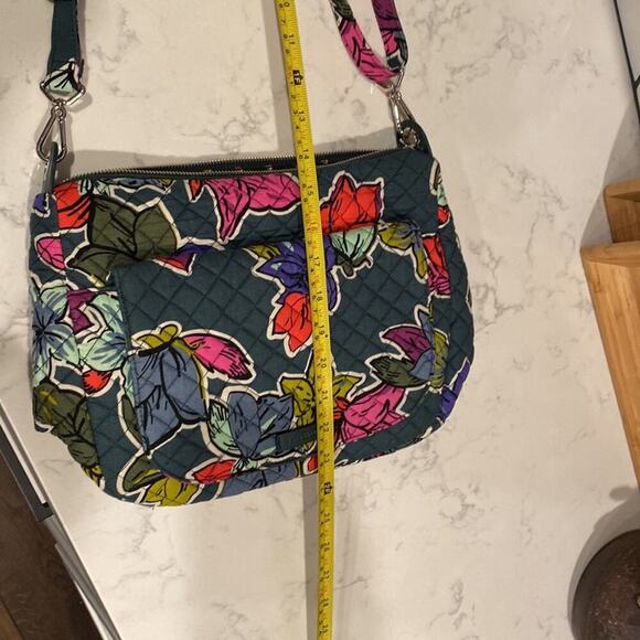 Vera Bradley Carson Falling Flowers quilted crossbody shoulder adjustable bag - Picture 16 of 16